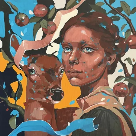 SEMA ÖCAL tarafından 2026 yılında 50x50 cm ölçülerinde Tuval üzeri akrilik boya tekniği ile yapılmıştır.