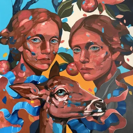 SEMA ÖCAL tarafından 2026 yılında 50x50 cm ölçülerinde Tuval üzeri akrilik boya tekniği ile yapılmıştır.