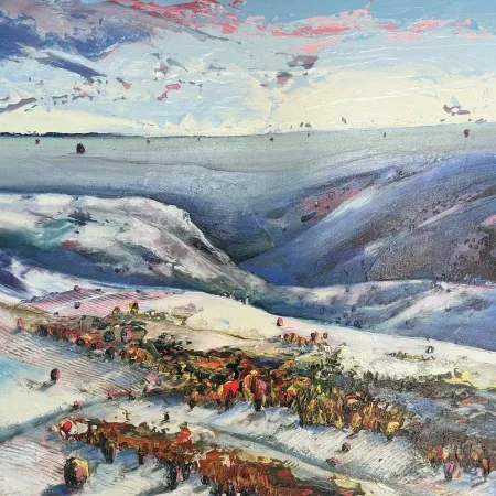 TOLGA BOZTOPRAK tarafından 2026 yılında 50x50 cm ölçülerinde Tuval üzeri akrilik boya tekniği ile yapılmıştır.