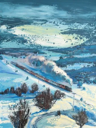 TOLGA BOZTOPRAK tarafından 2026 yılında 80x60 cm ölçülerinde Tuval üzeri akrilik boya tekniği ile yapılmıştır.