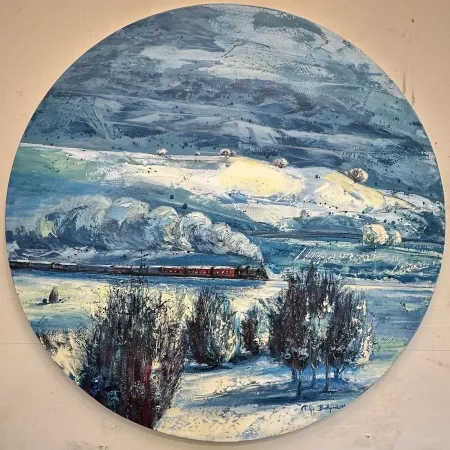 TOLGA BOZTOPRAK tarafından 2026 yılında 120x120 cm ölçülerinde Tuval üzeri akrilik boya tekniği ile yapılmıştır.