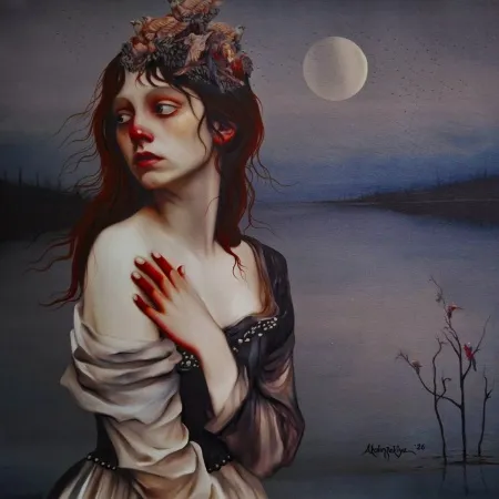 ZEKİYE AKALIN tarafından 2026 yılında 50x50 cm ölçülerinde Tuval üzeri karışık teknik tekniği ile yapılmıştır.