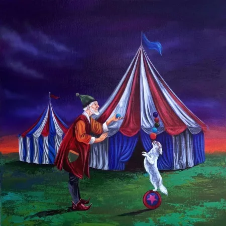 EMİRHAN CANDAN tarafından 2026 yılında 50x50 cm ölçülerinde Tuval üzeri akrilik boya tekniği ile yapılmıştır.