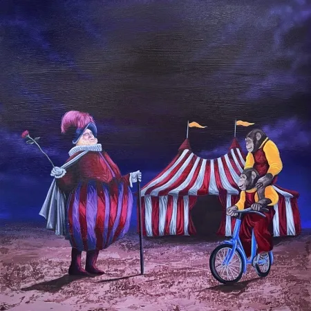 EMİRHAN CANDAN tarafından 2026 yılında 50x50 cm ölçülerinde Tuval üzeri akrilik boya tekniği ile yapılmıştır.