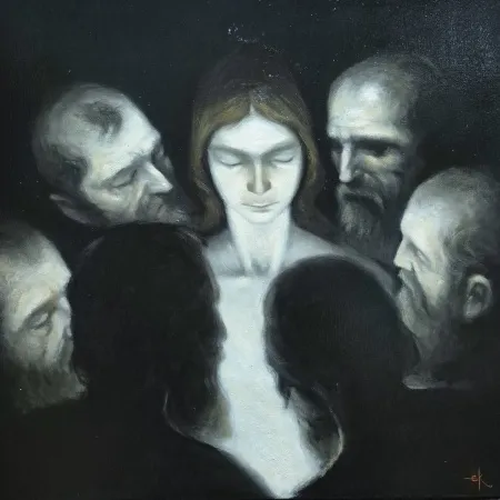 ERDİ KORKMAZ tarafından 2026 yılında 50x50 cm ölçülerinde Tuval üzeri yağlı boya tekniği ile yapılmıştır.