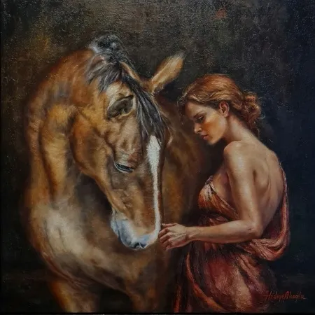 HEDİYE AKOĞLU tarafından 2026 yılında 50x50 cm ölçülerinde Tuval üzeri yağlı boya tekniği ile yapılmıştır.