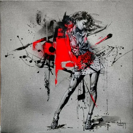 MEHMET SAKIZCI tarafından 2026 yılında 50x50 cm ölçülerinde Tuval üzeri akrilik boya tekniği ile yapılmıştır.