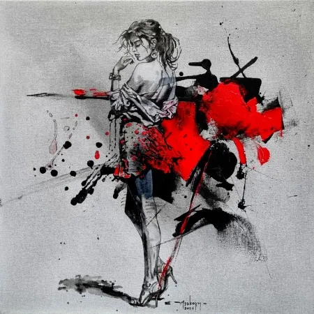 MEHMET SAKIZCI tarafından 2026 yılında 50x50 cm ölçülerinde Tuval üzeri akrilik boya tekniği ile yapılmıştır.