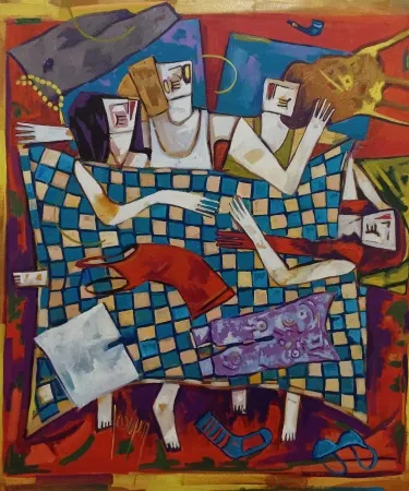 MEHMET YÜCEL tarafından 2025 yılında 60x50 cm ölçülerinde Tuval üzeri akrilik boya tekniği ile yapılmıştır.