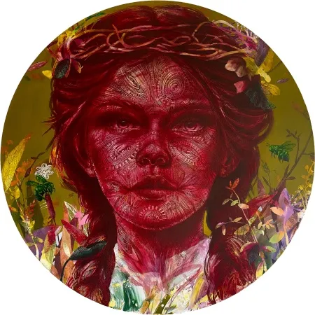 MEVLÜT AKAR tarafından 2026 yılında 120x120 cm ölçülerinde Tuval üzeri akrilik boya tekniği ile yapılmıştır.