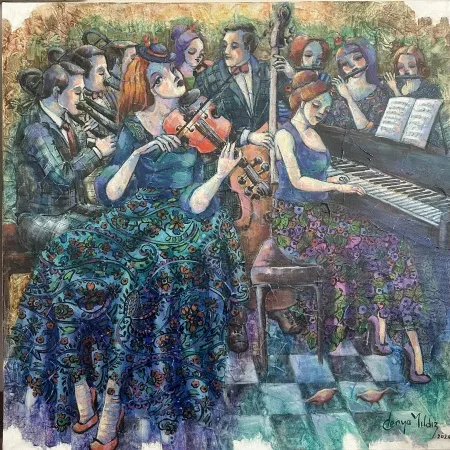 DERYA YILDIZ tarafından 2026 yılında 50x50 cm ölçülerinde Tuval üzeri yağlı boya tekniği ile yapılmıştır.