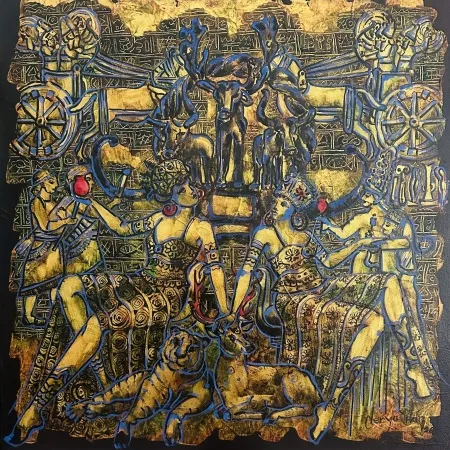 DERYA YILDIZ tarafından 2026 yılında 50x50 cm ölçülerinde Tuval üzeri yağlı boya tekniği ile yapılmıştır.