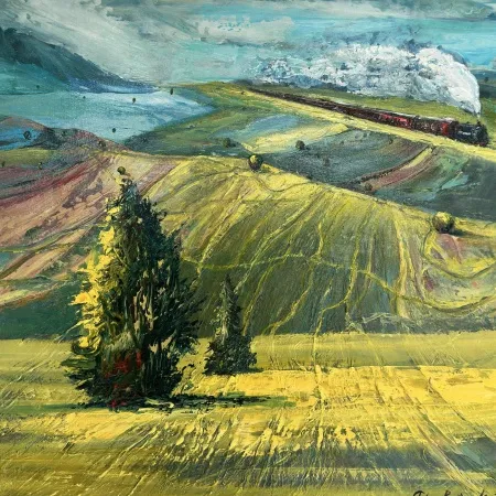 TOLGA BOZTOPRAK tarafından 2026 yılında 50x50 cm ölçülerinde Tuval üzeri akrilik boya tekniği ile yapılmıştır.