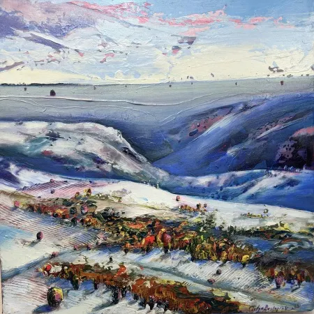 TOLGA BOZTOPRAK tarafından 2026 yılında 50x50 cm ölçülerinde Tuval üzeri akrilik boya tekniği ile yapılmıştır.