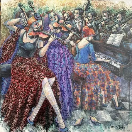 DERYA YILDIZ tarafından 2026 yılında 50x50 cm ölçülerinde Tuval üzeri yağlı boya tekniği ile yapılmıştır.