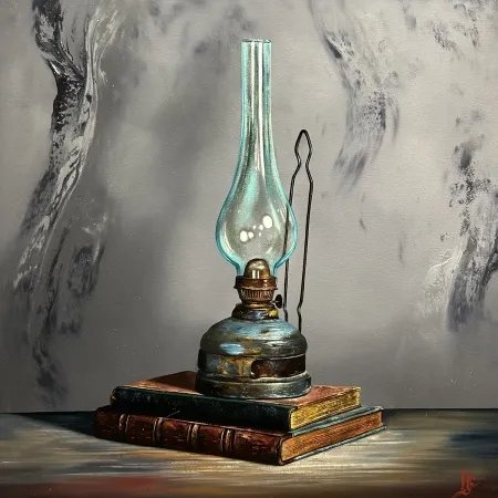 HÜSEYİN FEYZULLAH tarafından 2026 yılında 50x50 cm ölçülerinde Tuval üzeri yağlı boya tekniği ile yapılmıştır.