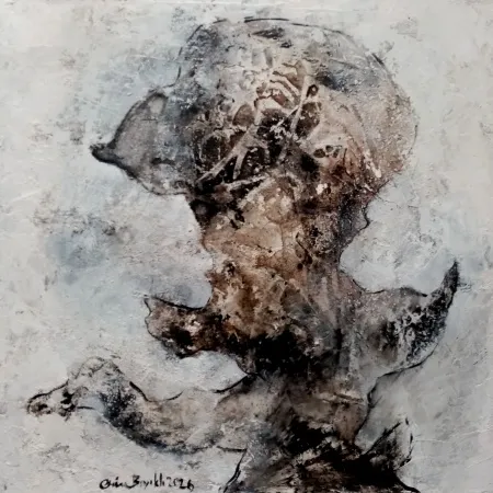 EMİNE BIYIKLI tarafından 2026 yılında 50x50 cm ölçülerinde Tuval üzeri karışık teknik tekniği ile yapılmıştır.