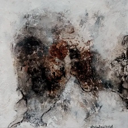 EMİNE BIYIKLI tarafından 2026 yılında 50x50 cm ölçülerinde Tuval üzeri karışık teknik tekniği ile yapılmıştır.