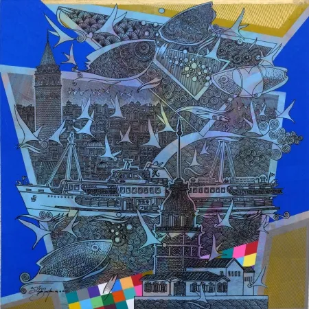 ENGİN KORKMAZ tarafından 2026 yılında 50x50 cm ölçülerinde Tuval üzeri akrilik boya tekniği ile yapılmıştır.