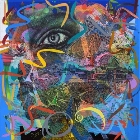 ENGİN KORKMAZ tarafından 2026 yılında 50x50 cm ölçülerinde Tuval üzeri akrilik boya tekniği ile yapılmıştır.