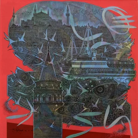 ENGİN KORKMAZ tarafından 2026 yılında 50x50 cm ölçülerinde Tuval üzeri akrilik boya tekniği ile yapılmıştır.