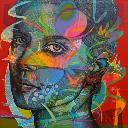 ENGİN KORKMAZ tarafından 2026 yılında 70x70 cm ölçülerinde Tuval üzeri akrilik boya tekniği ile yapılmıştır.