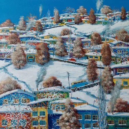 HAMDİ ESER tarafından 2025 yılında 50x50 cm ölçülerinde Tuval üzeri yağlı boya tekniği ile yapılmıştır.