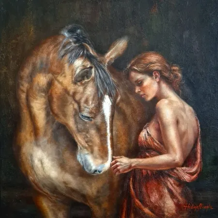 HEDİYE AKOĞLU tarafından 2026 yılında 50x50 cm ölçülerinde Tuval üzeri yağlı boya tekniği ile yapılmıştır.