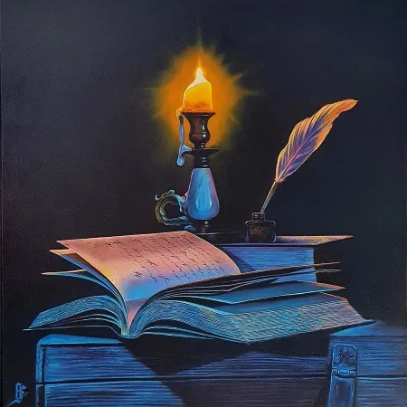 HÜSEYİN FEYZULLAH tarafından 2025 yılında 50x50 cm ölçülerinde Tuval üzeri yağlı boya tekniği ile yapılmıştır.