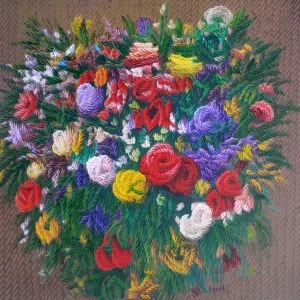 AHMET YEŞİL tarafından 2019 yılında 60x60 cm ölçülerinde Tuval üzeri yağlı boya tekniği ile yapılmıştır.
