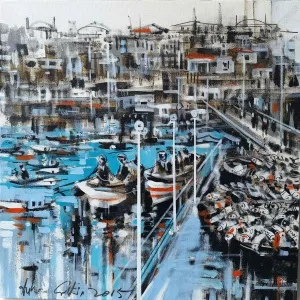 AYHAN ÇETİN tarafından 2025 yılında 60x60 cm ölçülerinde Tuval üzeri akrilik boya tekniği ile yapılmıştır.