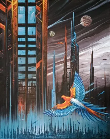 TAYYAR ÖZKAN tarafından 2025 yılında 100x80 cm ölçülerinde Tuval üzeri akrilik boya tekniği ile yapılmıştır.