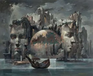 ADEM BAŞPINAR tarafından 2025 yılında 100x120 cm ölçülerinde Tuval üzeri akrilik boya tekniği ile yapılmıştır.