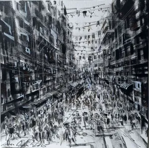 AYHAN ÇETİN tarafından 2025 yılında 60x60 cm ölçülerinde Tuval üzeri akrilik boya tekniği ile yapılmıştır.