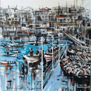 AYHAN ÇETİN tarafından 2025 yılında 60x60 cm ölçülerinde Tuval üzeri akrilik boya tekniği ile yapılmıştır.