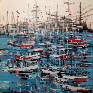 AYHAN ÇETİN tarafından 2025 yılında 60x60 cm ölçülerinde Tuval üzeri akrilik boya tekniği ile yapılmıştır.