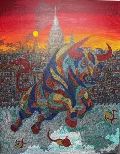 MURAT ÖZDOĞRU tarafından 2025 yılında 150x120 cm ölçülerinde Tuval üzeri akrilik boya tekniği ile yapılmıştır.