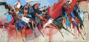 NURETTİN AKKAYA tarafından 2025 yılında 70x150 cm ölçülerinde Tuval üzeri yağlı boya tekniği ile yapılmıştır.