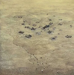 SALİH ÇAKAR tarafından 2025 yılında 100x100 cm ölçülerinde Tuval üzeri yağlı boya tekniği ile yapılmıştır.