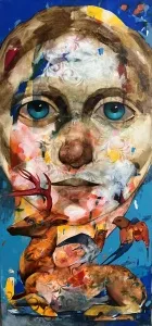 SEMA ÖCAL tarafından 2025 yılında 150x70 cm ölçülerinde Tuval üzeri yağlı boya tekniği ile yapılmıştır.