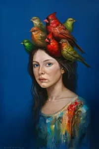 TURGUT AKARSU tarafından 2025 yılında 60x40 cm ölçülerinde Tuval üzeri yağlı boya ve akrilik boya tekniği ile yapılmıştır.