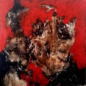 EMİNE BIYIKLI tarafından 2025 yılında 130x130 cm ölçülerinde Tuval üzeri karışık teknik tekniği ile yapılmıştır.