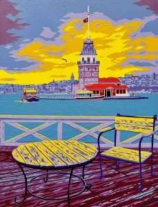 HAKAN ECEVİT tarafından 2025 yılında 80x60 cm ölçülerinde Tuval üzeri akrilik boya tekniği ile yapılmıştır.