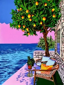 HAKAN ECEVİT tarafından 2025 yılında 80x60 cm ölçülerinde Tuval üzeri akrilik boya tekniği ile yapılmıştır.