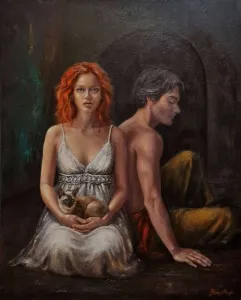 HEDİYE AKOĞLU tarafından 2025 yılında 100x80 cm ölçülerinde Tuval üzeri yağlı boya tekniği ile yapılmıştır.