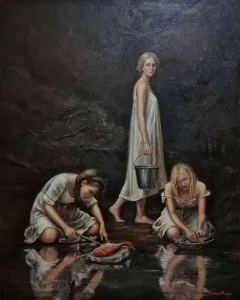 HEDİYE AKOĞLU tarafından 2025 yılında 100x80 cm ölçülerinde Tuval üzeri yağlı boya tekniği ile yapılmıştır.