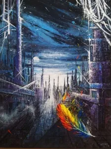 TAYYAR ÖZKAN tarafından 2025 yılında 80x60 cm ölçülerinde Tuval üzeri akrilik boya tekniği ile yapılmıştır.