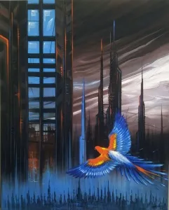 TAYYAR ÖZKAN tarafından 2025 yılında 100x80 cm ölçülerinde Tuval üzeri akrilik boya tekniği ile yapılmıştır.