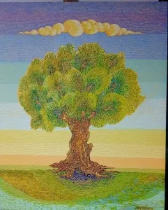 ATAÇ ELALMIŞ tarafından 2025 yılında 100x80 cm ölçülerinde Tuval üzeri yağlı boya tekniği ile yapılmıştır.