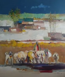 MUSTAFA KÖSEOĞLU tarafından 2025 yılında 120x100 cm ölçülerinde Tuval üzeri akrilik boya tekniği ile yapılmıştır.